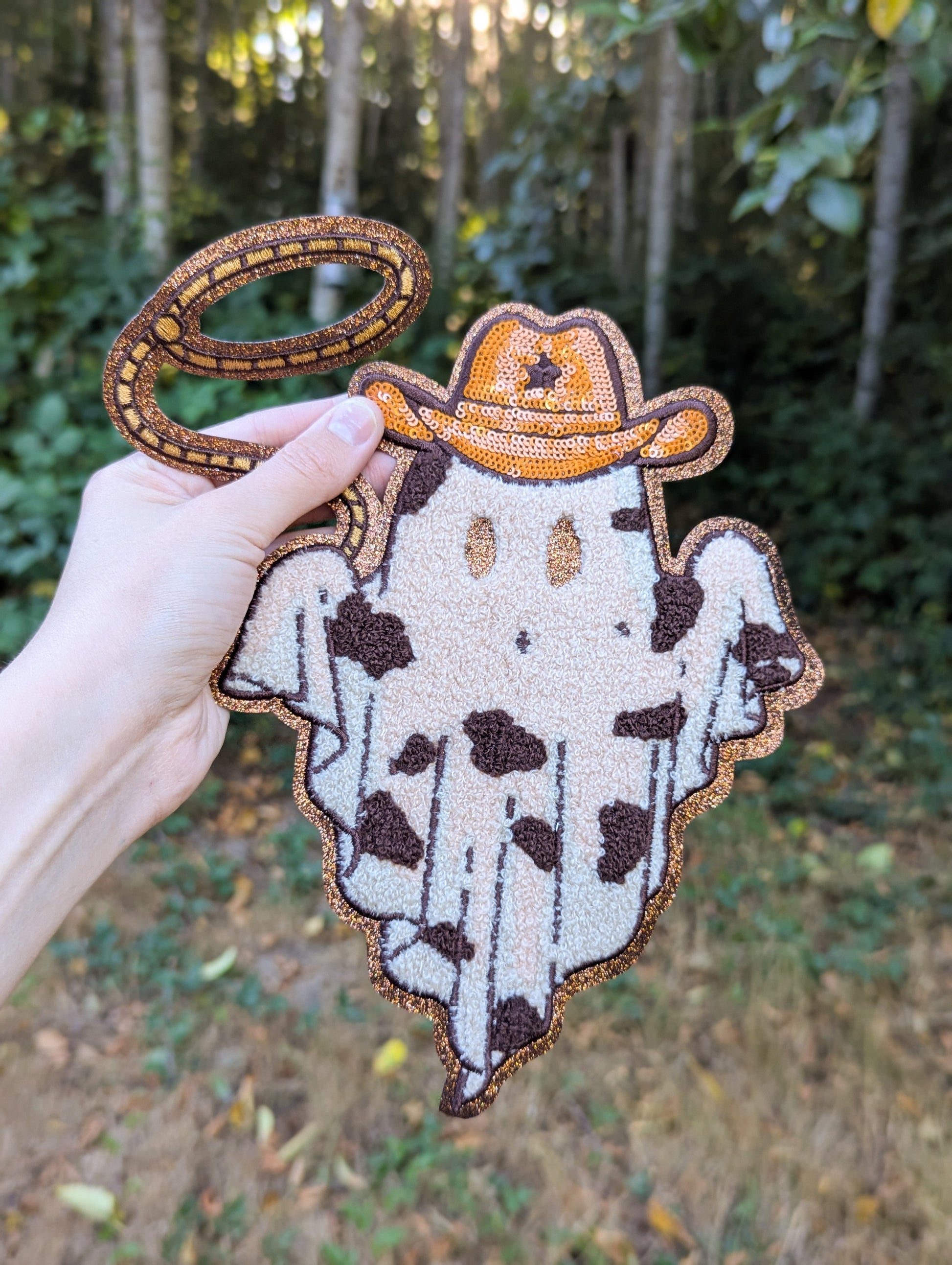 OVERSIZED Ghost Cowboy Patch