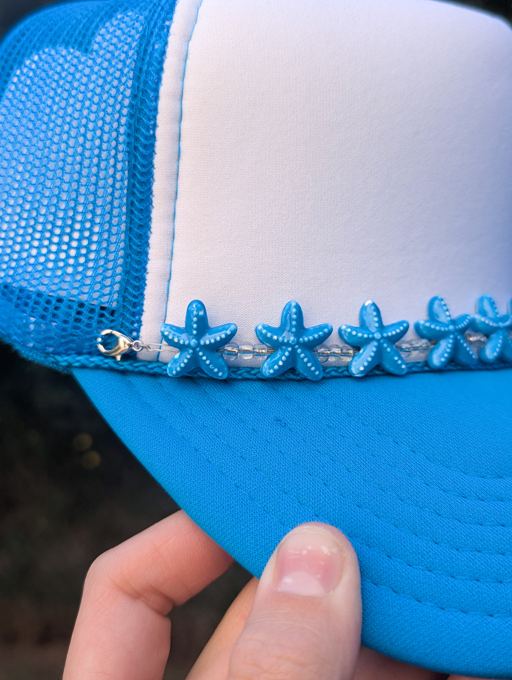 Blue Sea Shell Trucker Hat