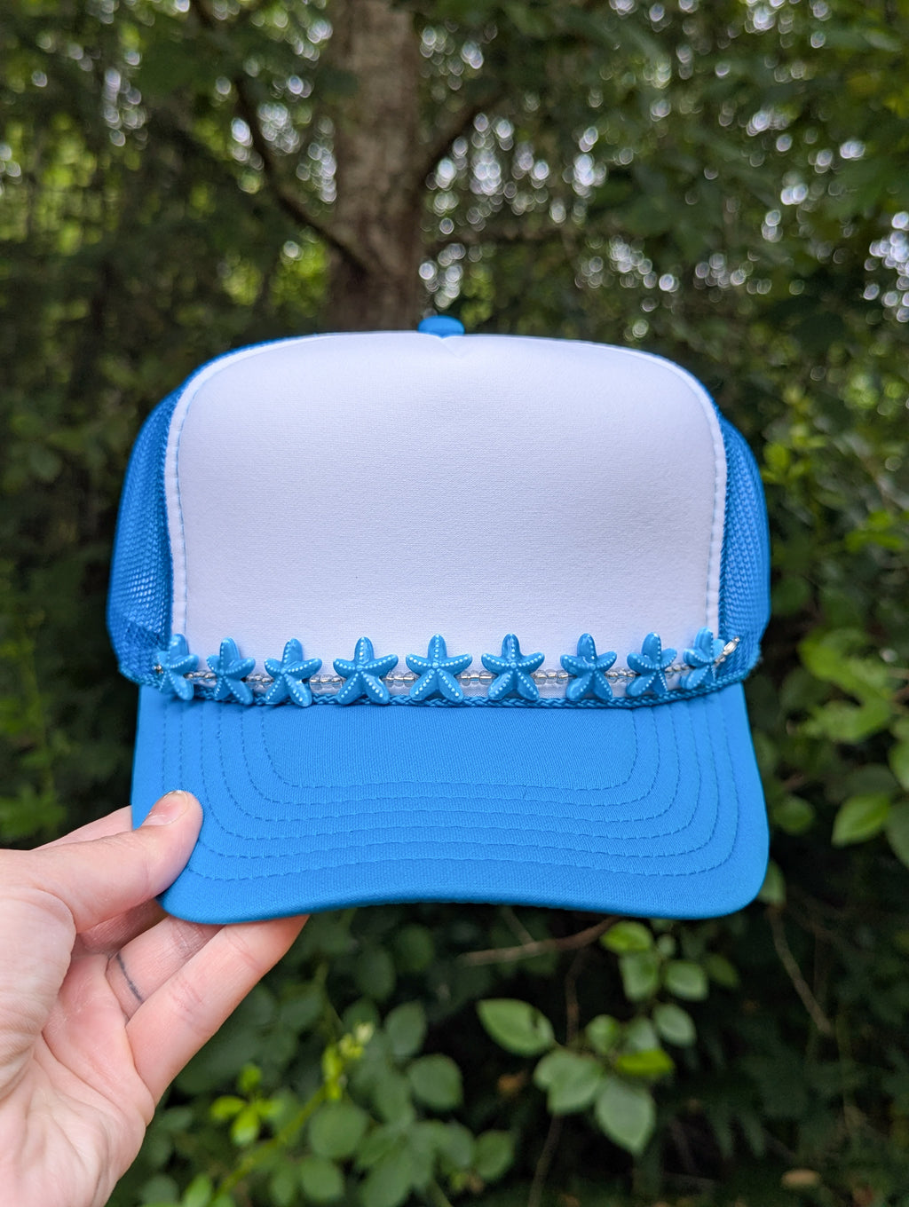Blue Sea Shell Trucker Hat